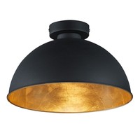 Industriële Plafondlamp Jimmy - E27 Fitting - Ø31cm - Zwart Trio Lighting Industriële Plafondlamp Jimmy - E27 Fitting - Ø31cm - Zwart
