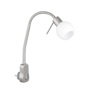 Trio Lighting Stekkerlamp met Schakelaar - Fred - G9 Fitting - 3W - 3000K - Dimbaar - Nikkel Mat Stekkerlamp met Schakelaar - Fred - G9 Fitting - 3W - 3000K - Dimbaar - Nikkel Mat