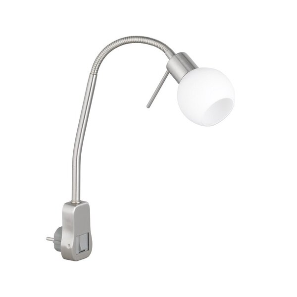 Trio Lighting Stekkerlamp met Schakelaar - Fred - G9 Fitting - 3W - 3000K - Dimbaar - Nikkel Mat