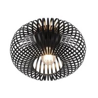 LED Plafondlamp - Ø30 cm - Metaal - Industrieel - E27 Fitting - Mat Zwart Trio Lighting LED Plafondlamp - Ø30 cm - Metaal - Industrieel - E27 Fitting - Mat Zwart
