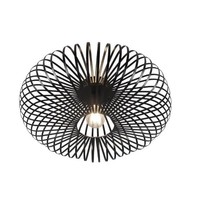 LED Plafondlamp - Ø50 cm - Metaal - Industrieel - E27 Fitting - Mat Zwart Trio Lighting LED Plafondlamp - Ø50 cm - Metaal - Industrieel - E27 Fitting - Mat Zwart