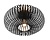 LED Plafondlamp - Ø40 cm - Metaal - Industrieel - E27 Fitting - Mat Zwart