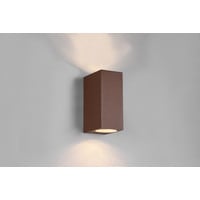 Trio Lighting LED Wandlamp Buiten - Tweezijdig - GU10 Fitting - IP44 - Cube - Roya - Roestkleur