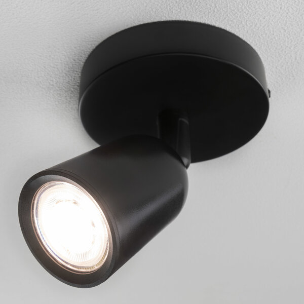 Lightexpert LED Plafondspot Zwart - Kantelbaar - Dimbaar - GU10 fitting - Opbouw