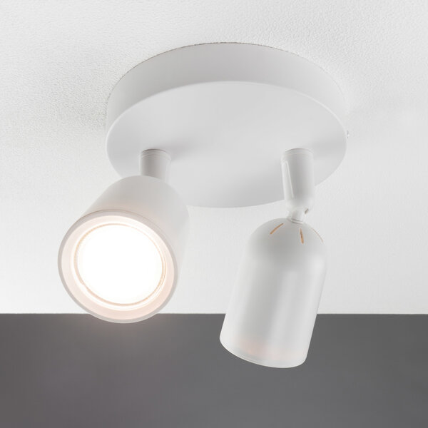 Lightexpert LED Plafondspot Wit - Kantelbaar - Dimbaar - GU10 fitting - Opbouw