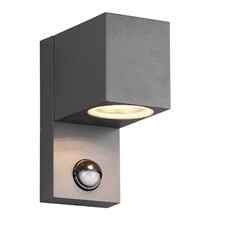 LED Wandlamp met Sensor - GU10 Fitting - IP44 - Cube