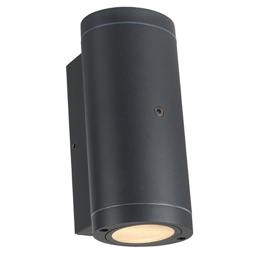 LED's Light LED Buitenlamp met Schemersensor - Up & Down - Antraciet - 2x GU10 Fitting - IP44