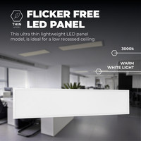 Lightexpert LED Paneel 30x120 - 36W - 3000K - 110Lm/W - UGR <19 - 5 Jaar Garantie