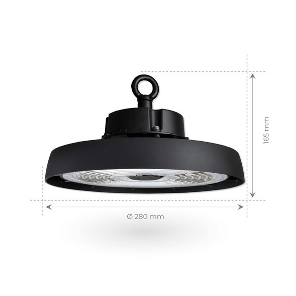 Ledvion LED High Bay 150W – Energieklasse A - 120° - 192lm/W - 6000K - IP65 - Dimbaar - 5 Jaar Garantie