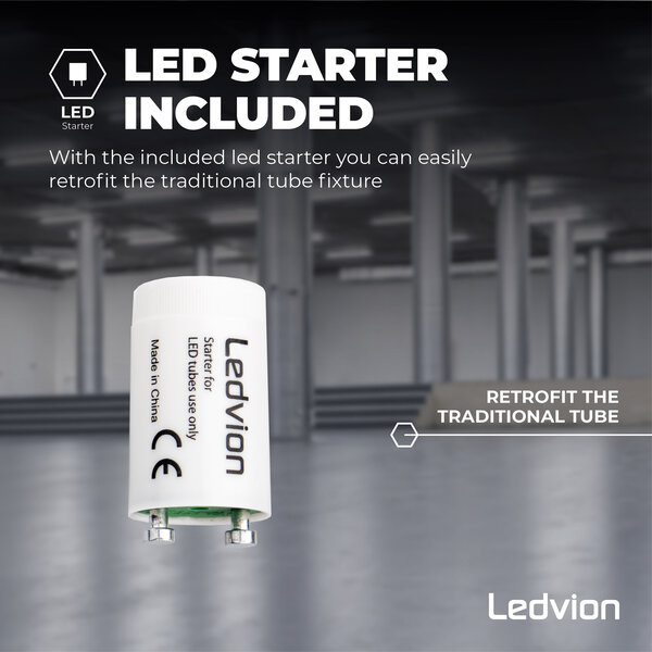 Ledvion LED TL Buis 150CM - 28W - 6500K - 185lm/W - Energie Label B - High Efficiency