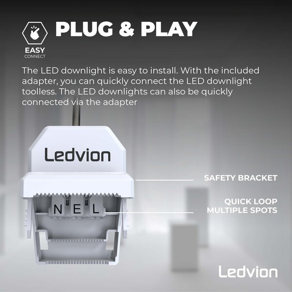 Ledvion Dimbare LED Inbouwspot Wit - IP65 - 5W - 2700K - 5 Jaar Garantie - Geschikt voor de Badkamer