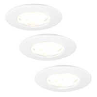 Dimbare LED Inbouwspot Wit - IP65 - 5W - 2700K - ø84mm - 5 Jaar Garantie - 3 pack