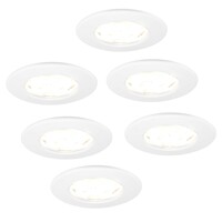 Ledvion Dimbare LED Inbouwspot Wit - IP65 - 5W - 2700K - 5 Jaar Garantie - Geschikt voor de Badkamer