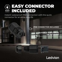 Ledvion LED Breedstraler met Sensor 50W - Osram LED Chips - 6500K - Quick Connector - 5 Jaar garantie