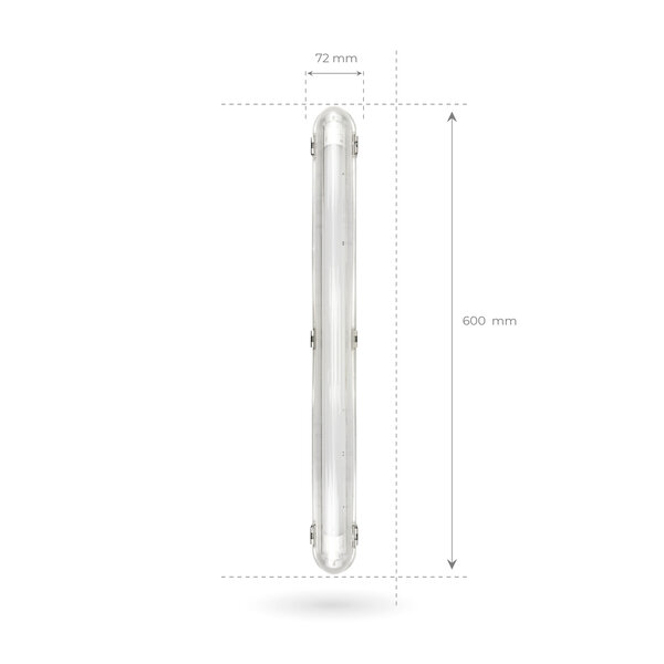 Ledvion LED TL Armatuur met Sensor 60CM - 6.3W - 6500K - IP65 - Inclusief LED TL