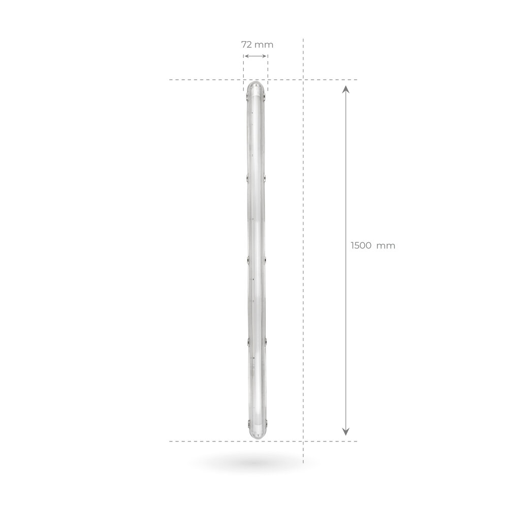 Ledvion LED TL Armatuur met Sensor 150CM - 28W - 6500K - IP65 - Inclusief LED TL