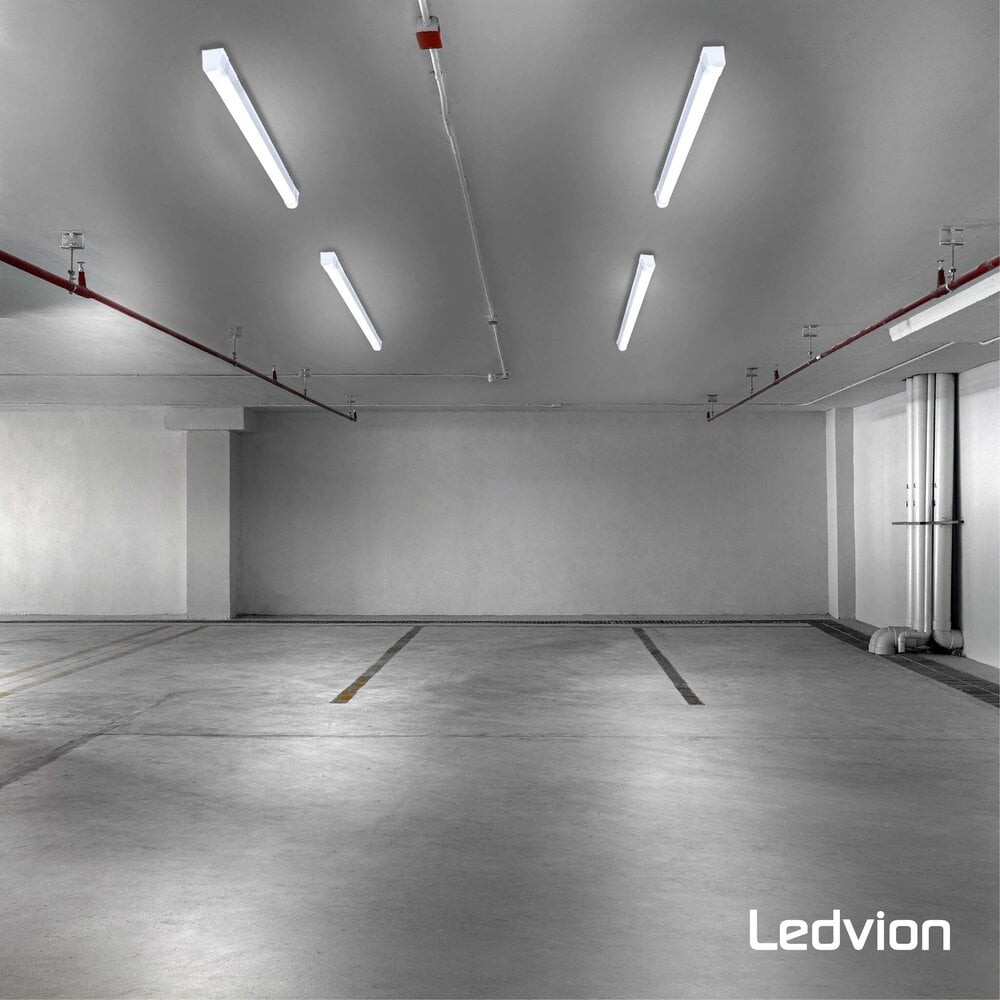 Ledvion 3x LED Armatuur 120cm - Samsung LED - IP65 - 36W - 144 lm/W - 6500K -  Koppelbaar - 5 jaar garantie