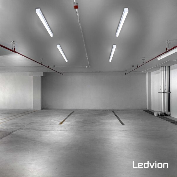 Ledvion 6x LED Armatuur 120cm - Samsung LED - IP65 - 36W - 144 lm/W - 6500K -  Koppelbaar - 5 jaar garantie