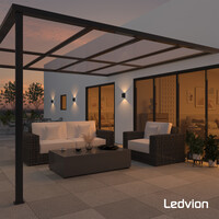 Ledvion Wandlamp Buiten - Dimbaar - IP54 - GU10 Fitting - Up & Down - Zwart - Geschikt voor Binnen & Buiten