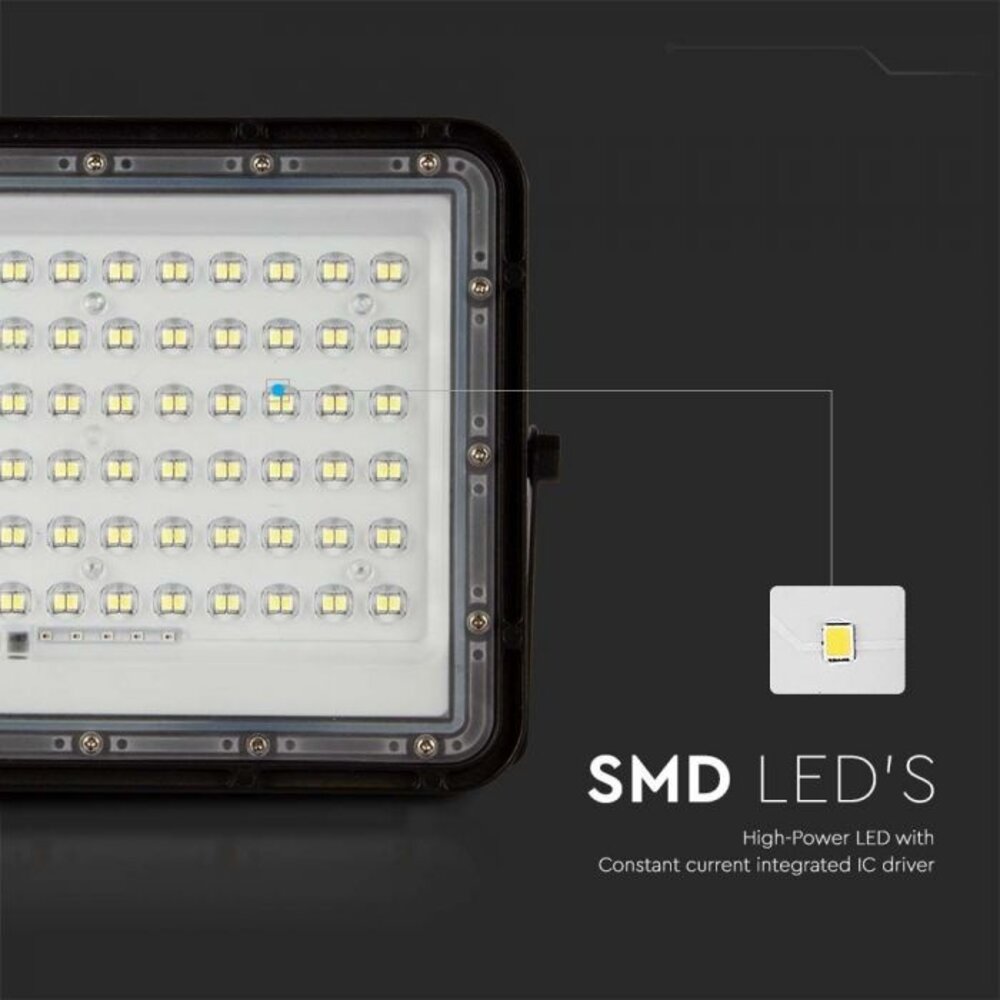 V-TAC Solar LED Schijnwerper - 1200 lumen - 4000K - IP65 - 12000mah