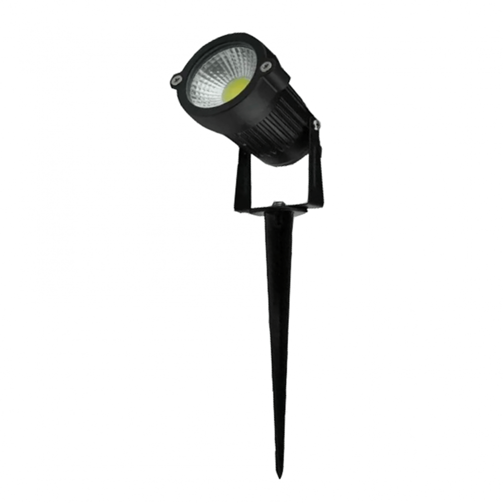 Lightexpert LED Prikspot -  IP65 - 5W - 3000K - 1 Meter Kabel - Zwart
