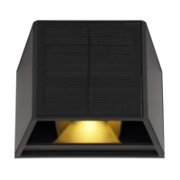 Lightexpert Solar Wandlamp - Solis - 3000K - IP54 - Zwart