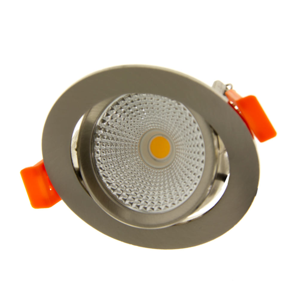 Lightexpert LED Inbouwspot RVS - 5W – IP42 – 2200K - Kantelbaar