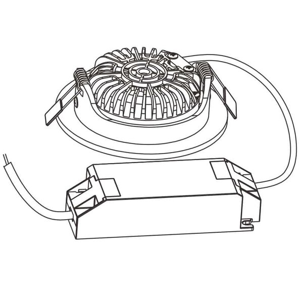 Lightexpert LED Inbouwspot RVS - 5W – IP42 – 2200K - Kantelbaar