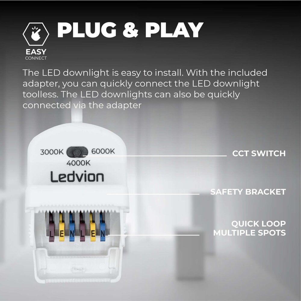 Ledvion Dimbare LED Inbouwspot Zwart - IP65 - 5W - CCT - 5 Jaar Garantie - Geschikt voor de Badkamer