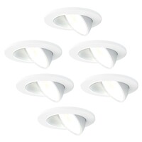 Ledvion Dimbare LED Inbouwspot - IP65 - 5W - CCT - ø74mm - 5 Jaar Garantie - 6 Pack