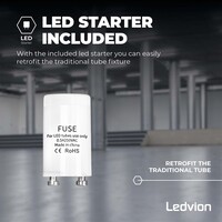 Ledvion LED TL Buis 60CM - LumiLEDs - 7W - 6500K - 1120 Lumen - High Efficiency