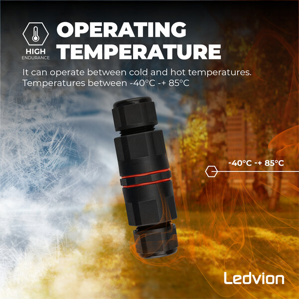 Ledvion IP68 Connector Waterdicht