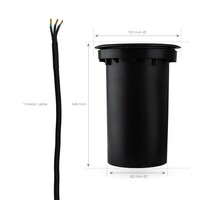 Ledvion 6x LED Grondspot - IP67 - 3W - 2700K - 1 Meter Kabel - Zwart