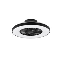 Trio Lighting LED Ventilator Mat Zwart - 39,6W - 3900Lm - 3000-6500K - Afstandsbediening - Timer - Apart schakelbaar - Dimbaar - Nachtlamp