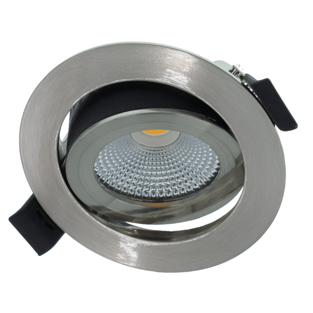 Lightexpert LED Inbouwspots  Zilver - 5W – IP44 – 2700K - Dimbaar