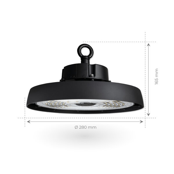 Ledvion LED High Bay 100W – Energieklasse A - 120° - 192lm/W - 4000K - IP65 - Dimbaar - 5 Jaar Garantie