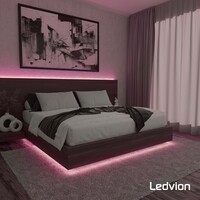 Ledvion Dimbare LED Strip – 10 Meter - RGB + 3000K – 24V - 23W - Plug & Play