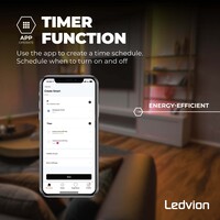 Ledvion Smart LED Strip – 10 Meter - RGB + CCT – 24V - 19W - Plug & Play