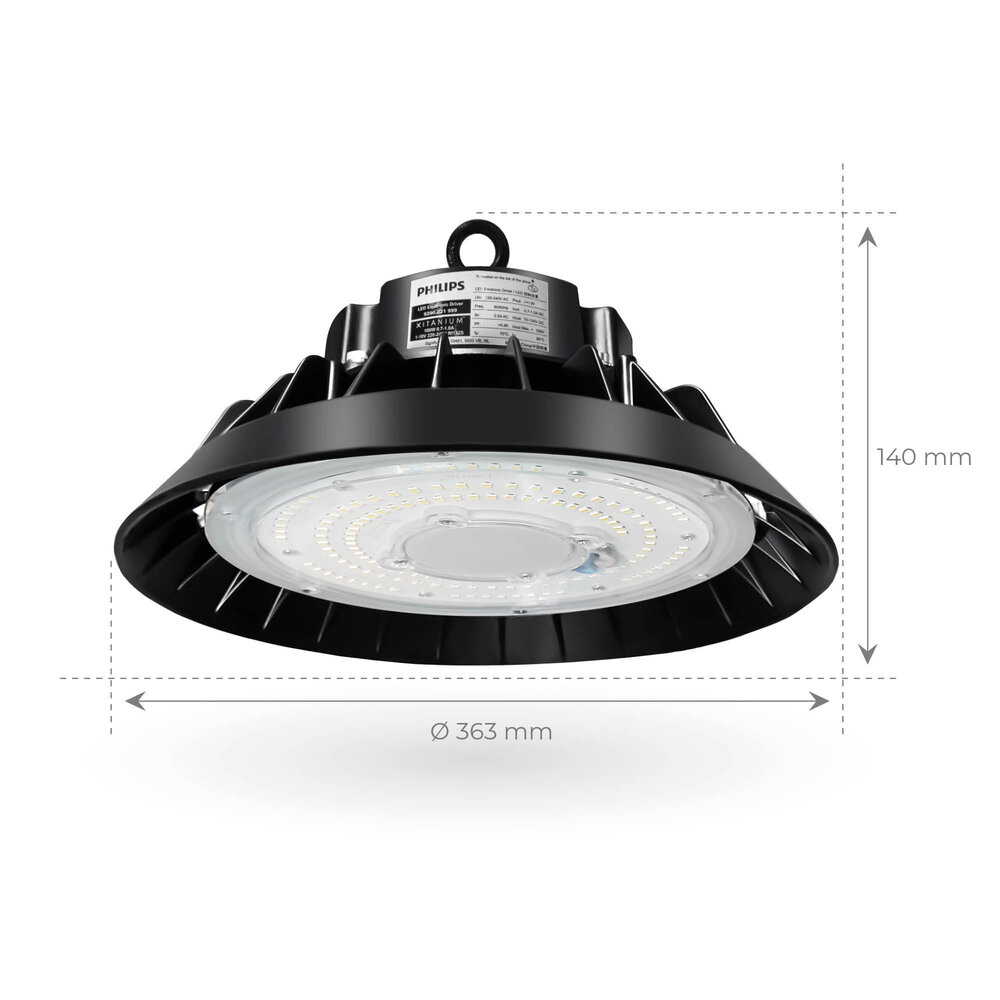 Lightexpert LED High Bay 240W - Philips Driver - 120° - 150Lm/W - 6000K - IP65 - Dimbaar - 5 Jaar Garantie