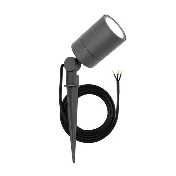 Ledvion IP65 - LED Prikspot - Aluminium  - 1 Meter Kabel - GU10 Fitting - Antraciet