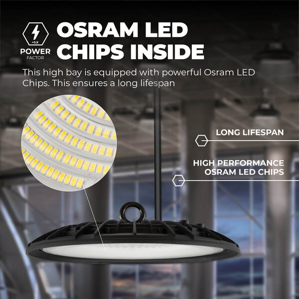 Ledvion LED High Bay 100W - Osram LED - 90° - 110 Lm/W - 4000K - IP65 - 2 Jaar Garantie