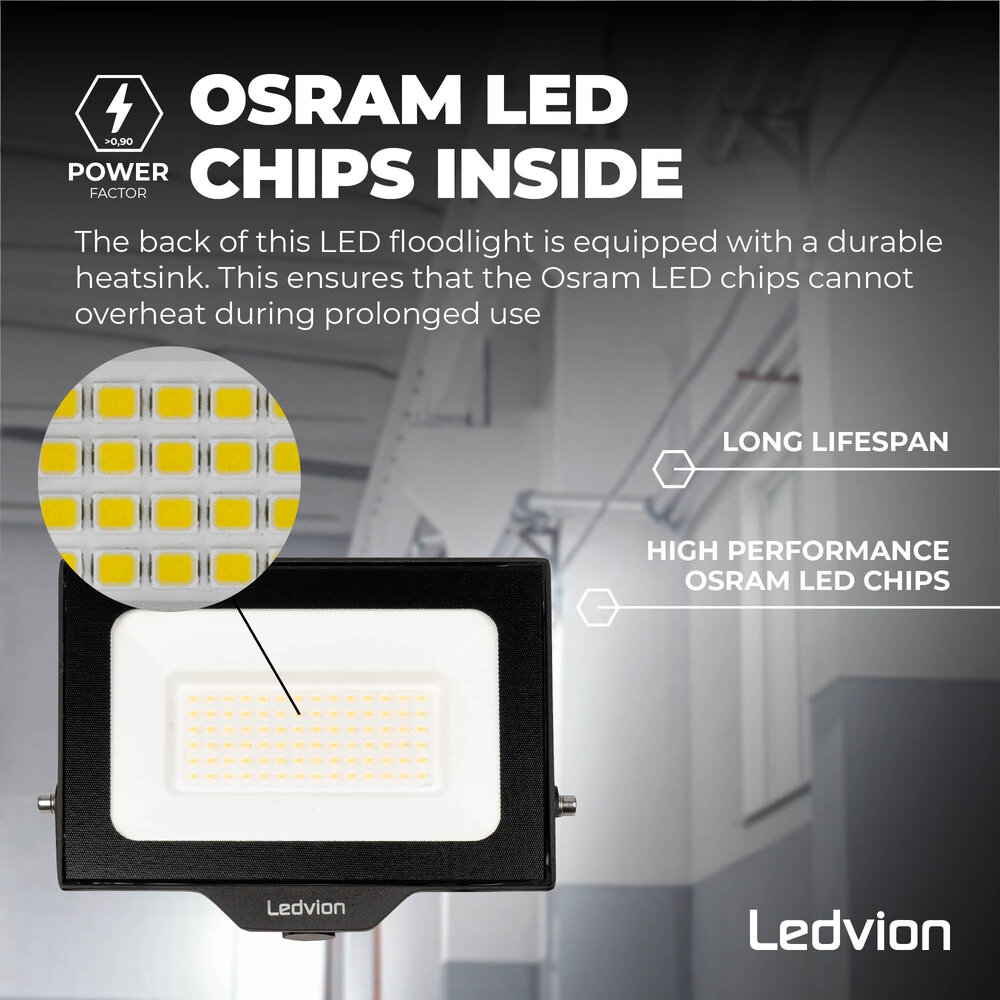 Ledvion Osram LED Breedstraler 50W – 6000 Lumen – 6500K