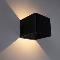 Lightexpert LED Wandlamp met bewegingssensor - Zwart - 6W