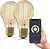 2x Calex Slimme LED Filament Lamp - Goud - Dimbaar - E27 - 7W - 1800K-3000K