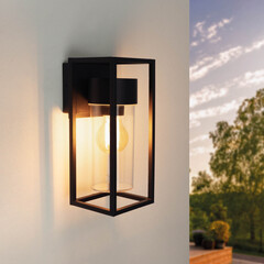 Moderne Wandlamp Buiten - Zwart - IP44 - E27 Fitting