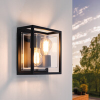 LED Wandlamp Buiten - Zwart - Industrieel - IP44 - E27 Fitting