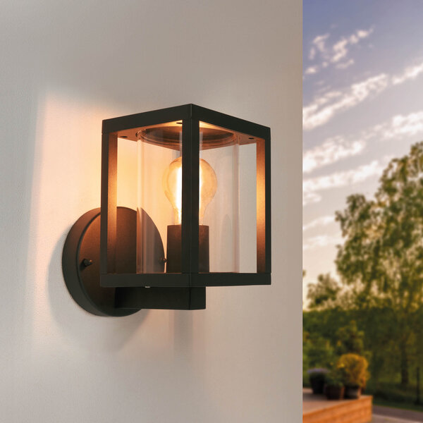 Ledvion Moderne Wandlamp Buiten - Zwart - IP44 - E27 Fitting