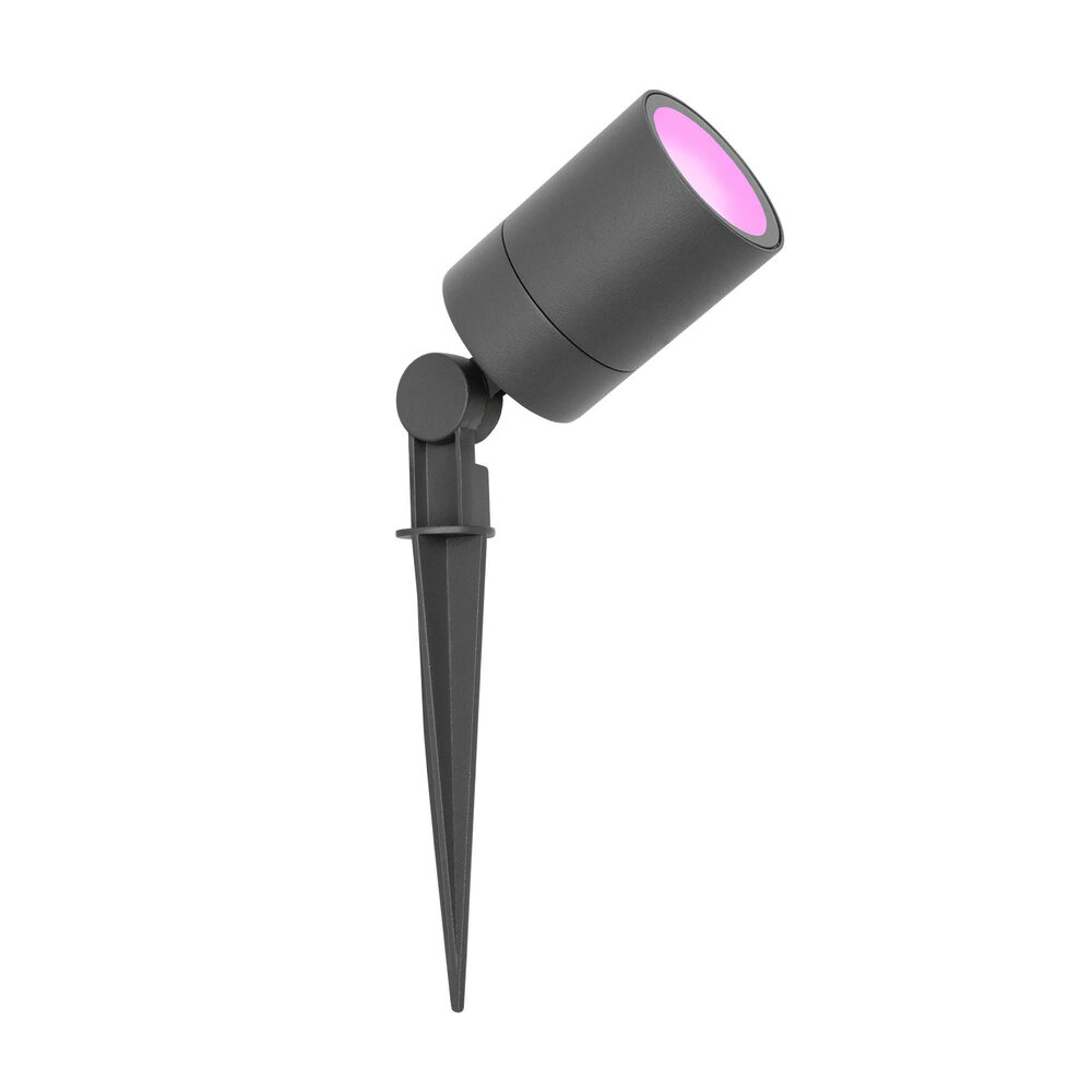 Ledvion Smart LED Prikspot - IP65 - 4,9W - RGB+CCT - 1 Meter Kabel - Antraciet