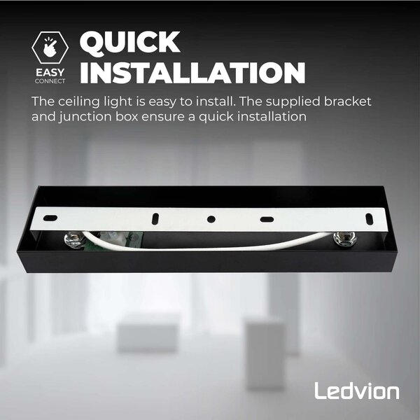 Ledvion LED Plafondspot Zwart Duo - Dimbaar - 5W - 4000K - Kantelbaar