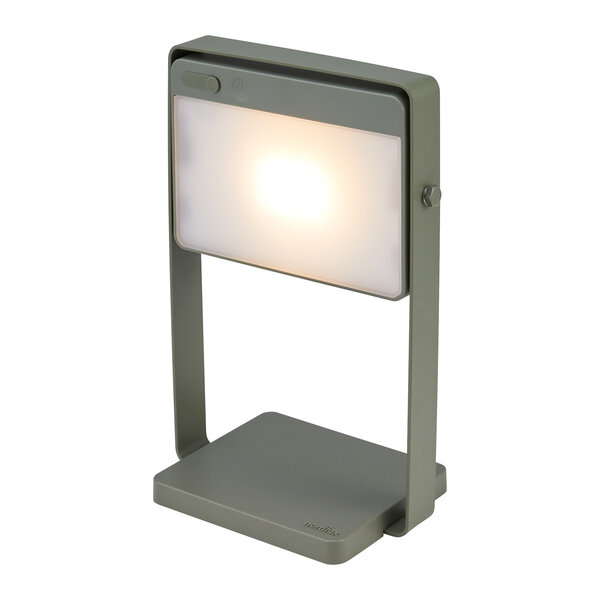 Nordlux LED Solar Tafellamp Saulio - 3W - 3000K - IP44 - 200 Lumen - Olijf Groen - 5 jaar garantie